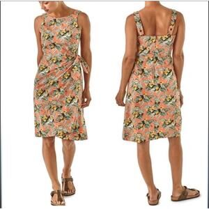 NWT Patagonia Pataloha Dress in Palila Peach Sorbet Organic Cotton Size 16